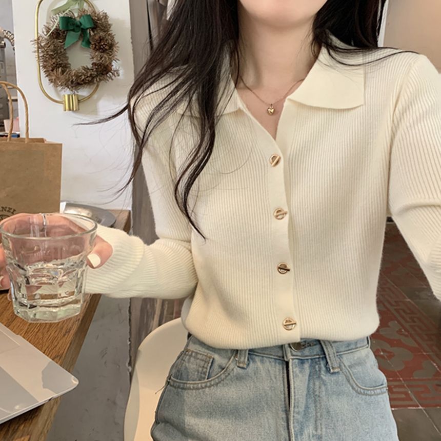 Collared Button Cardigan