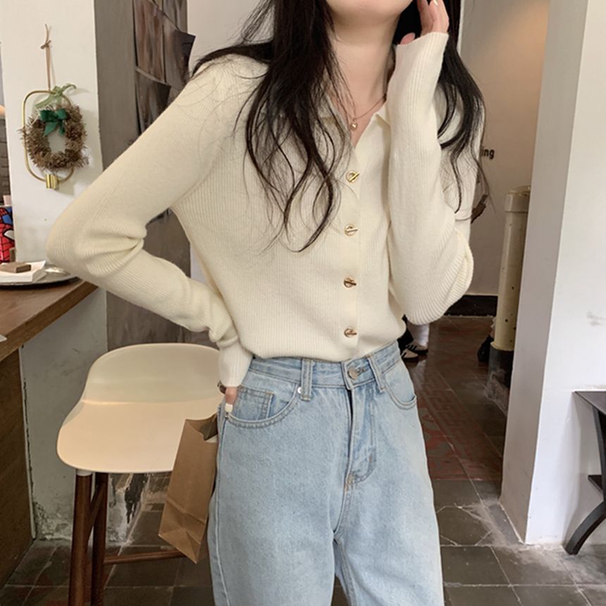 Collared Button Cardigan
