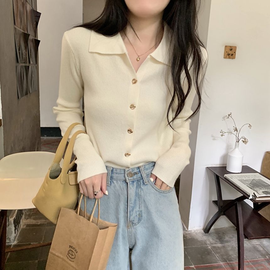 Collared Button Cardigan
