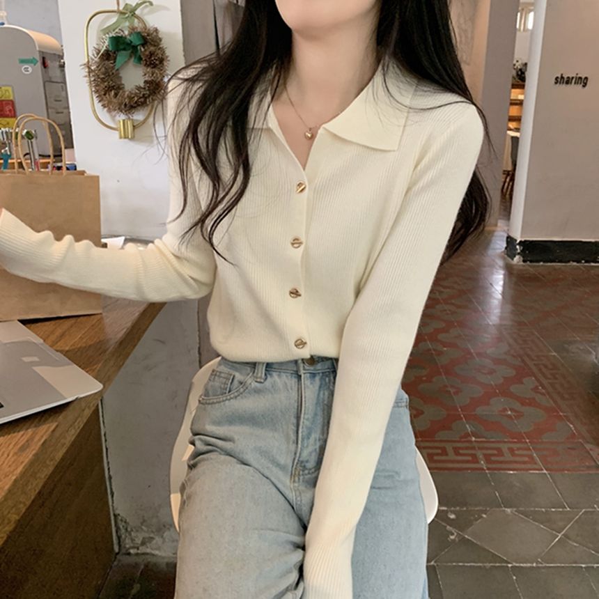 Collared Button Cardigan