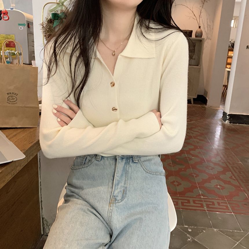 Collared Button Cardigan