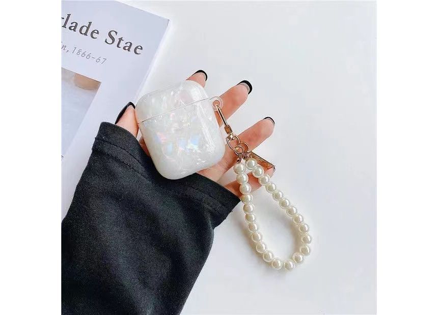 Scallop Texture Faux Pearl Strap AirPods / Pro Earphone Case Skin