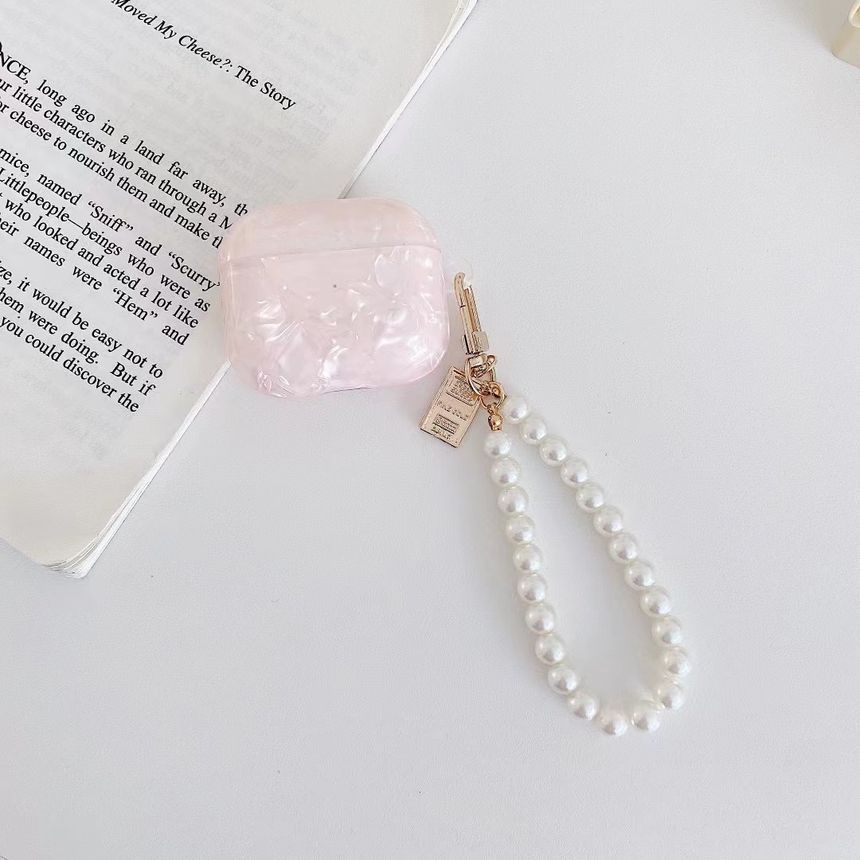 Scallop Texture Faux Pearl Strap AirPods / Pro Earphone Case Skin
