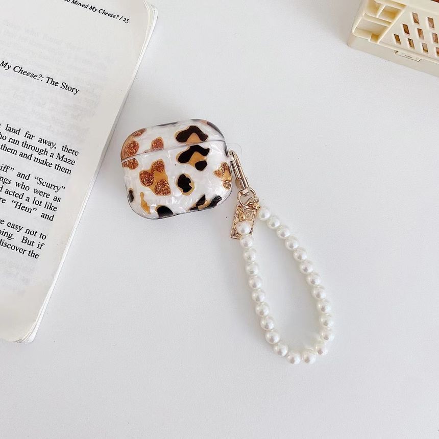 Scallop Texture Faux Pearl Strap AirPods / Pro Earphone Case Skin