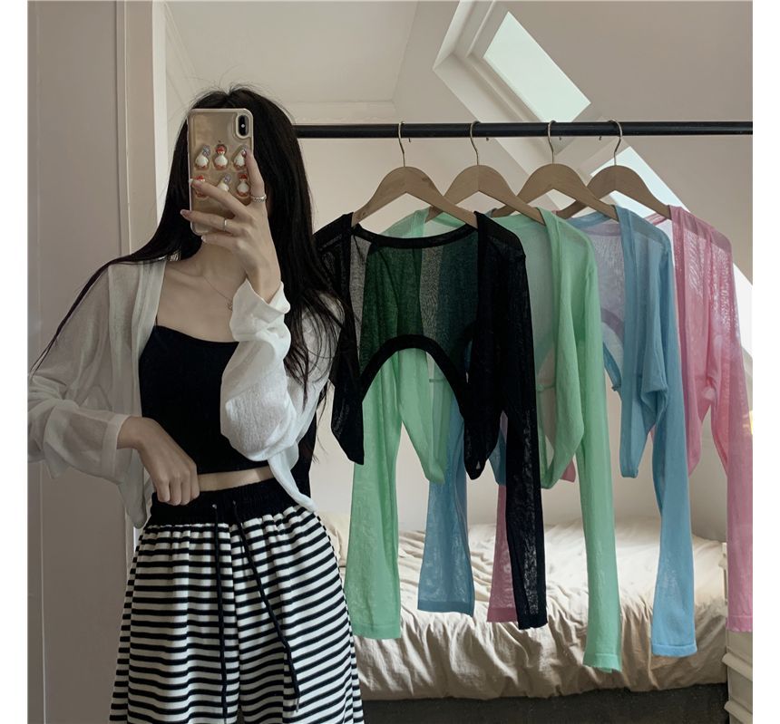 Long Sleeve Sheer Cardigan