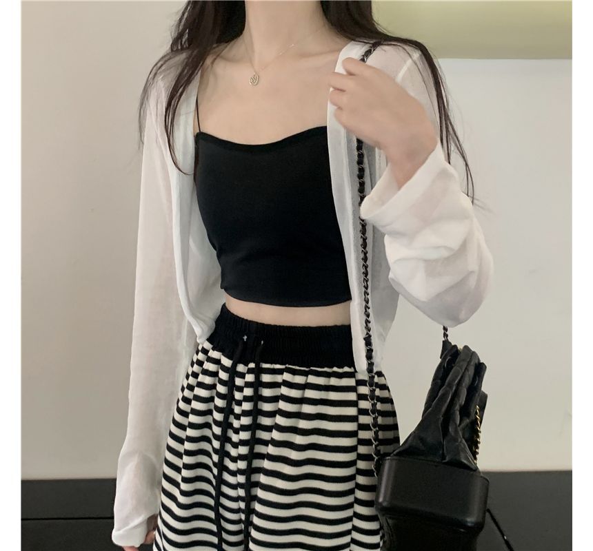 Long Sleeve Sheer Cardigan