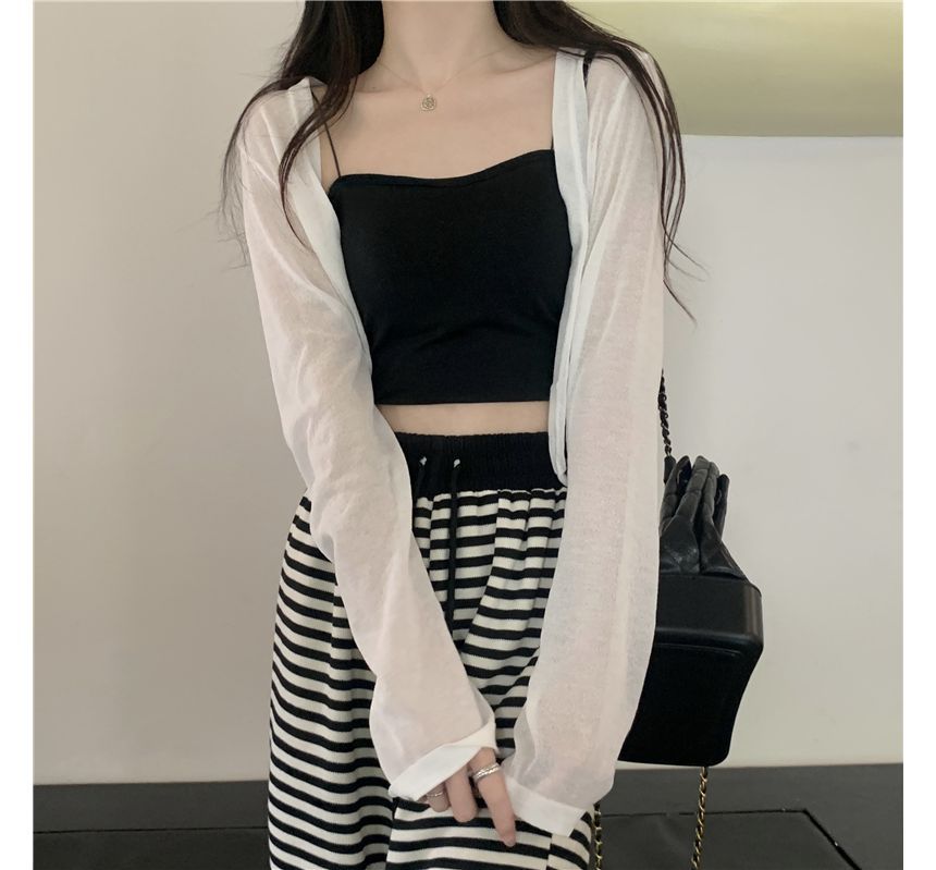 Long Sleeve Sheer Cardigan