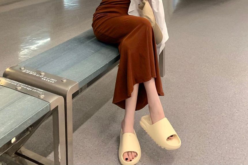 Mermaid Midi Dress with Thin Straps