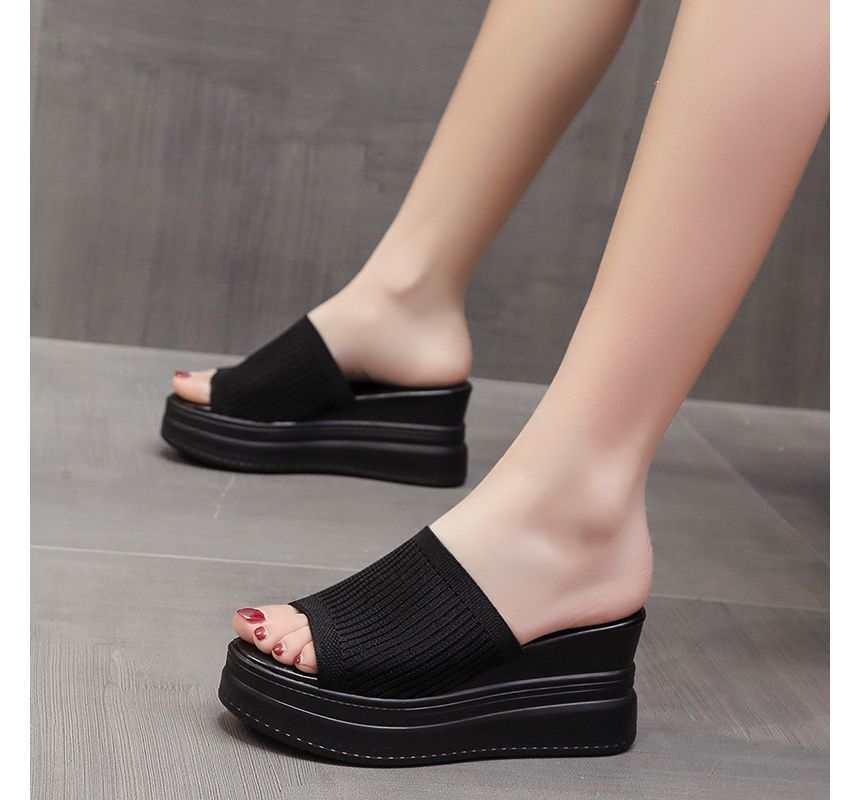 Wedge Heel Platform Sandals - Chunky