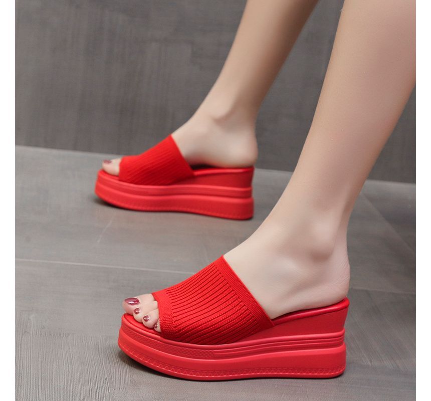 Wedge Heel Platform Sandals - Chunky
