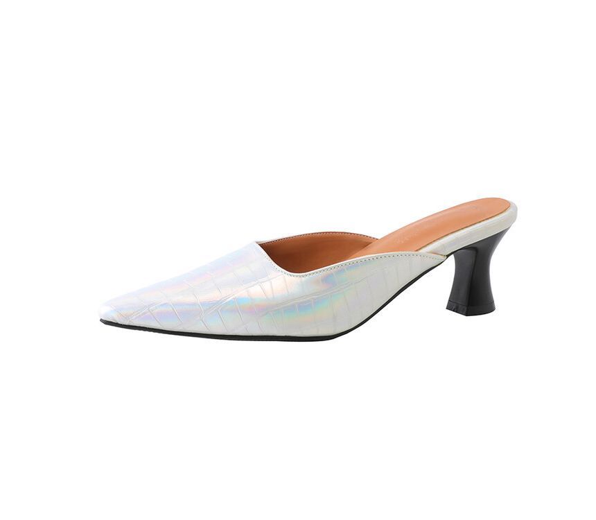 Kitten Heel Pointed Mules - Classic