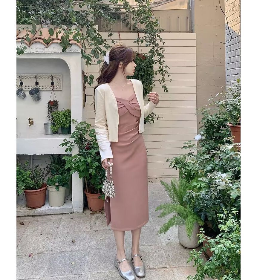 Midi Dress with Thin Straps