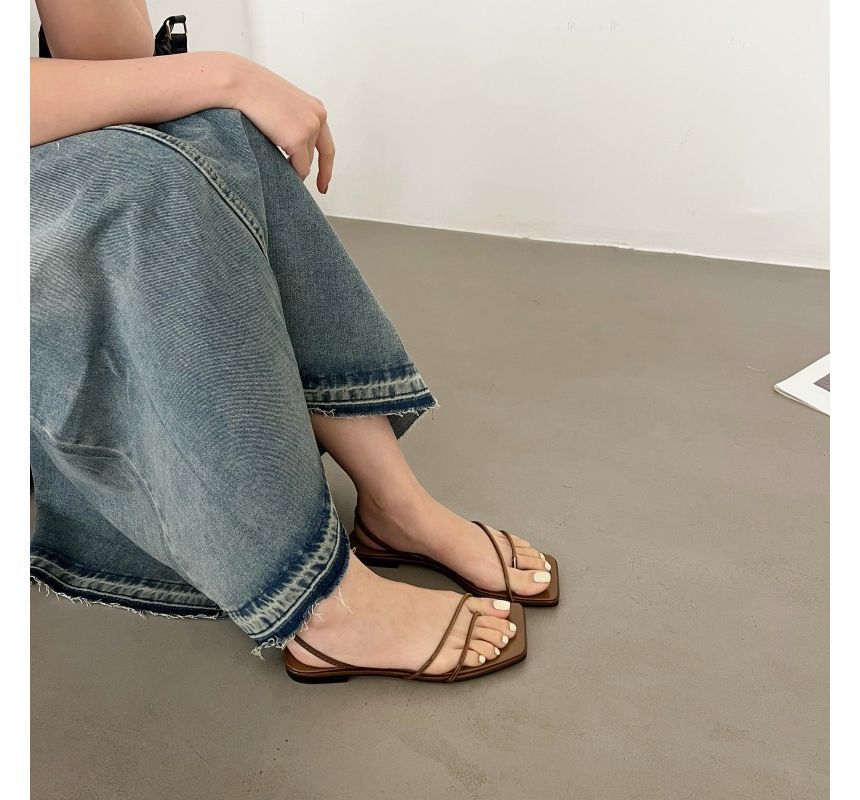 Strappy Thong Sandals - Minimal