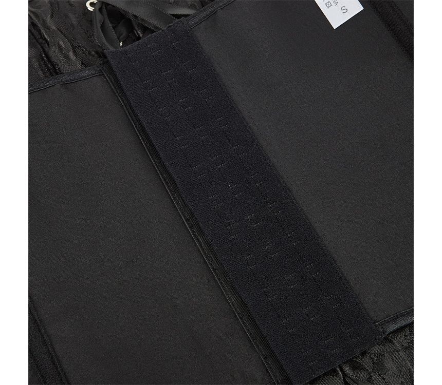 Jacquard Lace-Up Corset Top