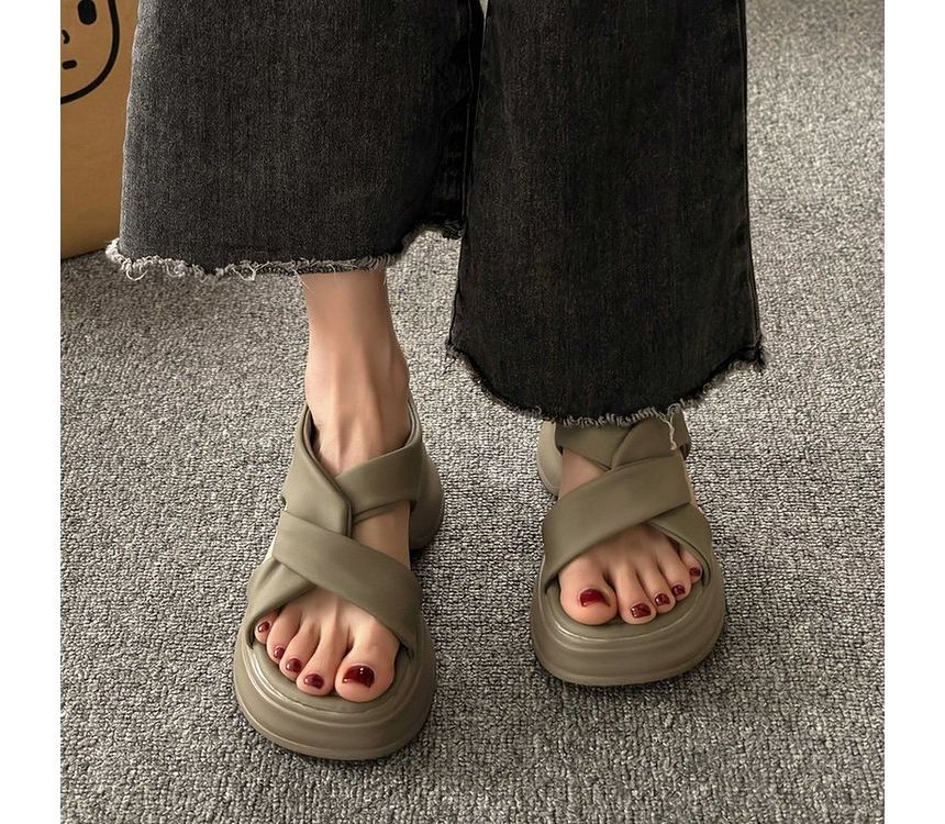 Knot Platform Slingback Sandals - Chunky