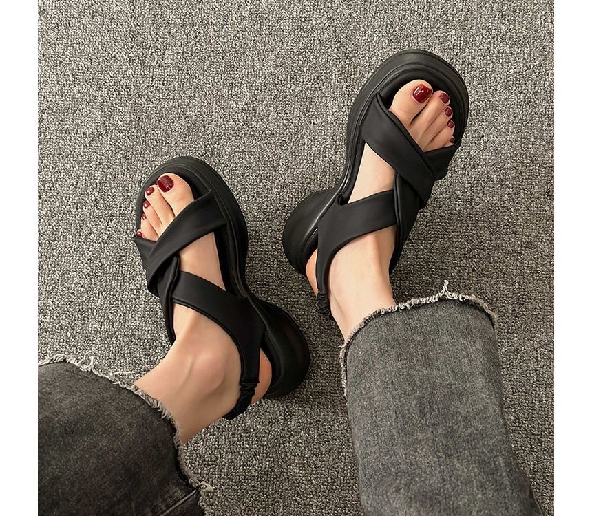 Knot Platform Slingback Sandals - Chunky