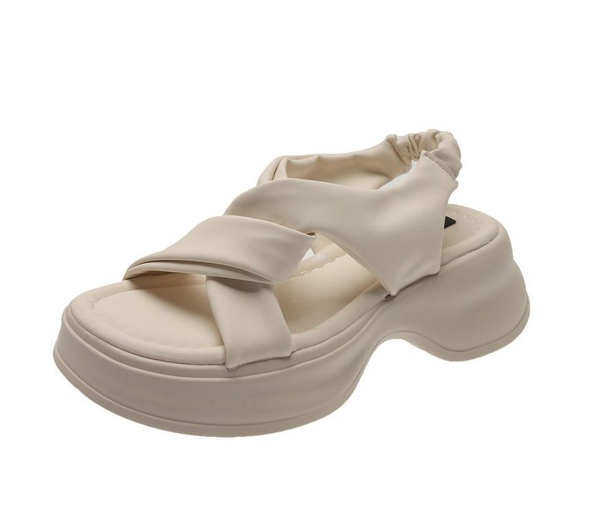 Knot Platform Slingback Sandals - Chunky