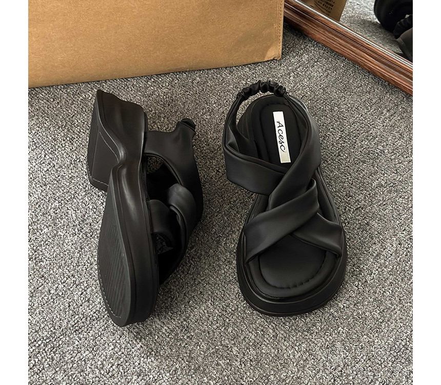 Knot Platform Slingback Sandals - Chunky