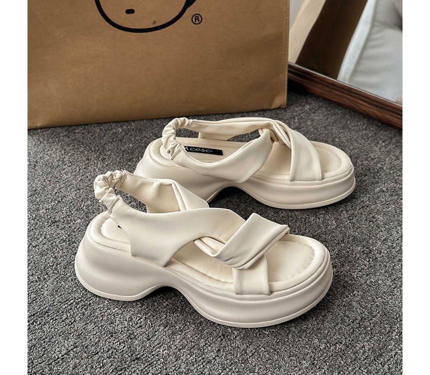Knot Platform Slingback Sandals - Chunky