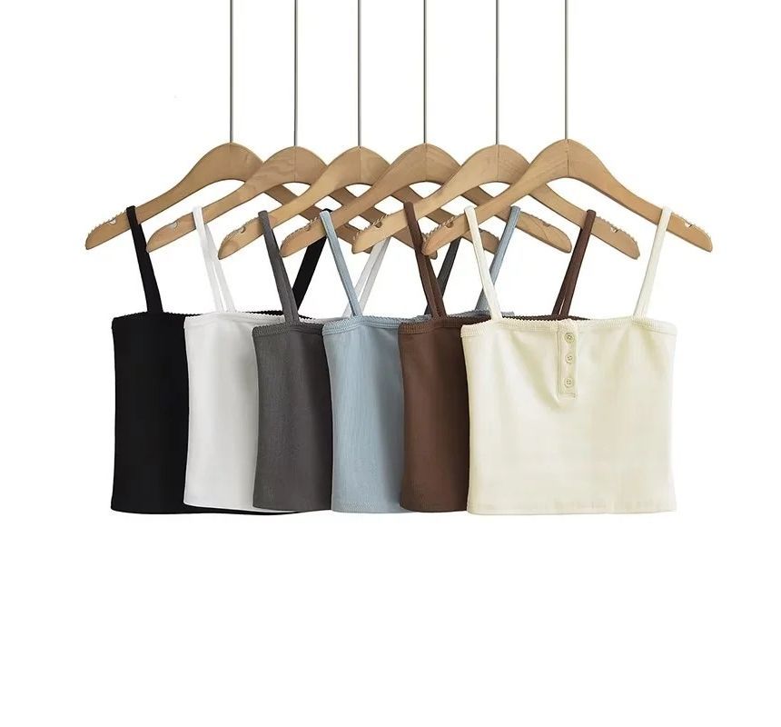 Square Neck Lace-Trim Crop Camisole