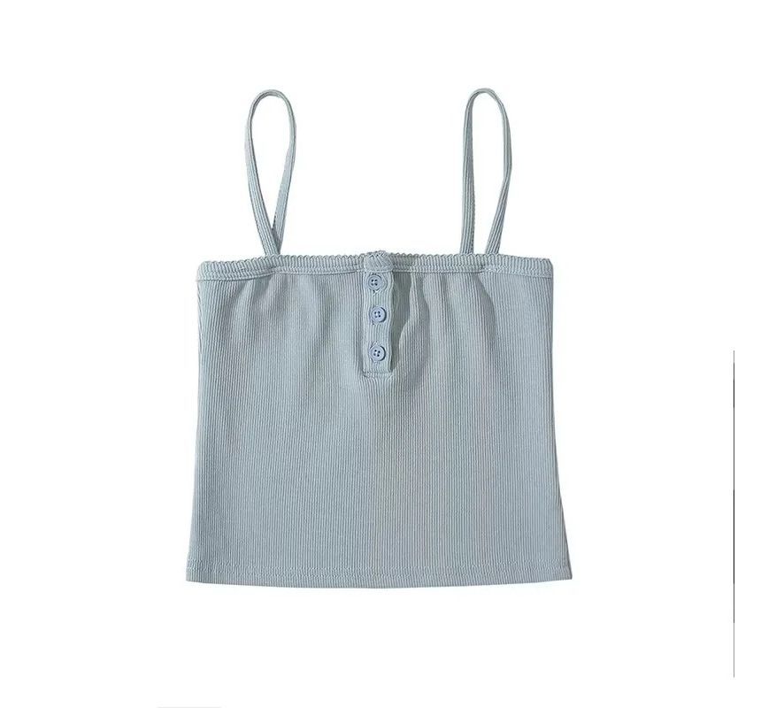 Square Neck Lace-Trim Crop Camisole