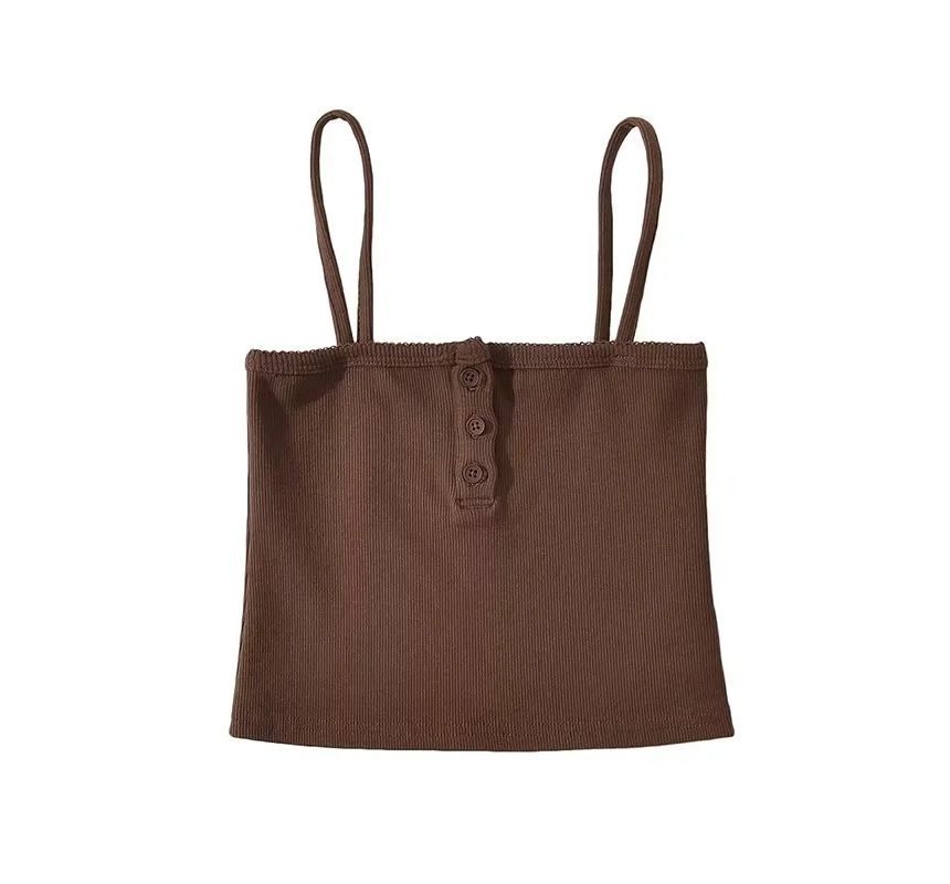 Square Neck Lace-Trim Crop Camisole