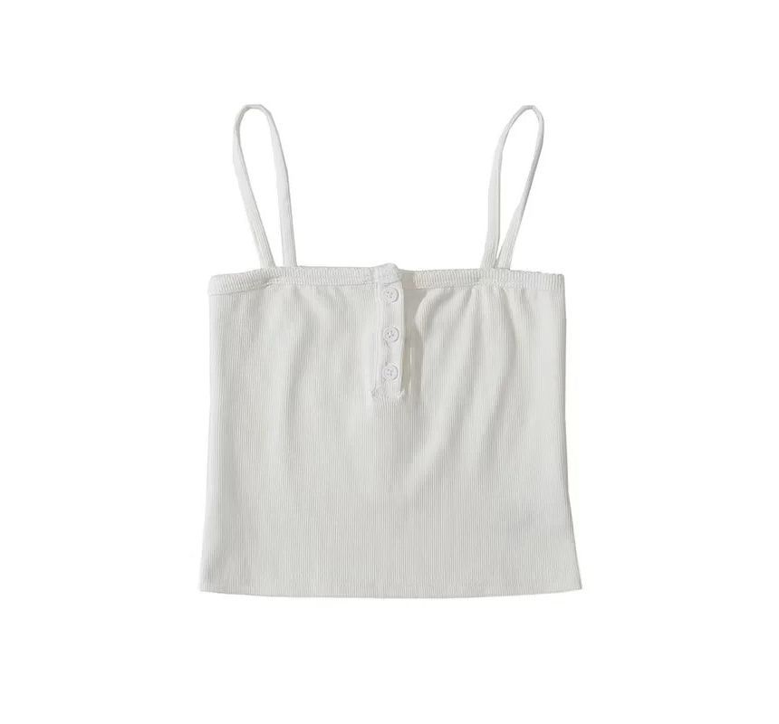 Square Neck Lace-Trim Crop Camisole