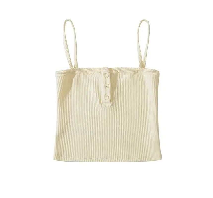 Square Neck Lace-Trim Crop Camisole