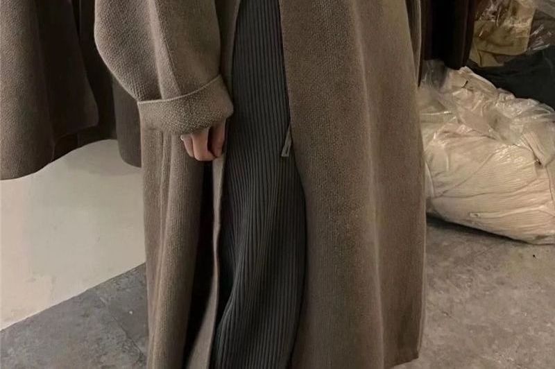 Open Front Oversized Long Cardigan