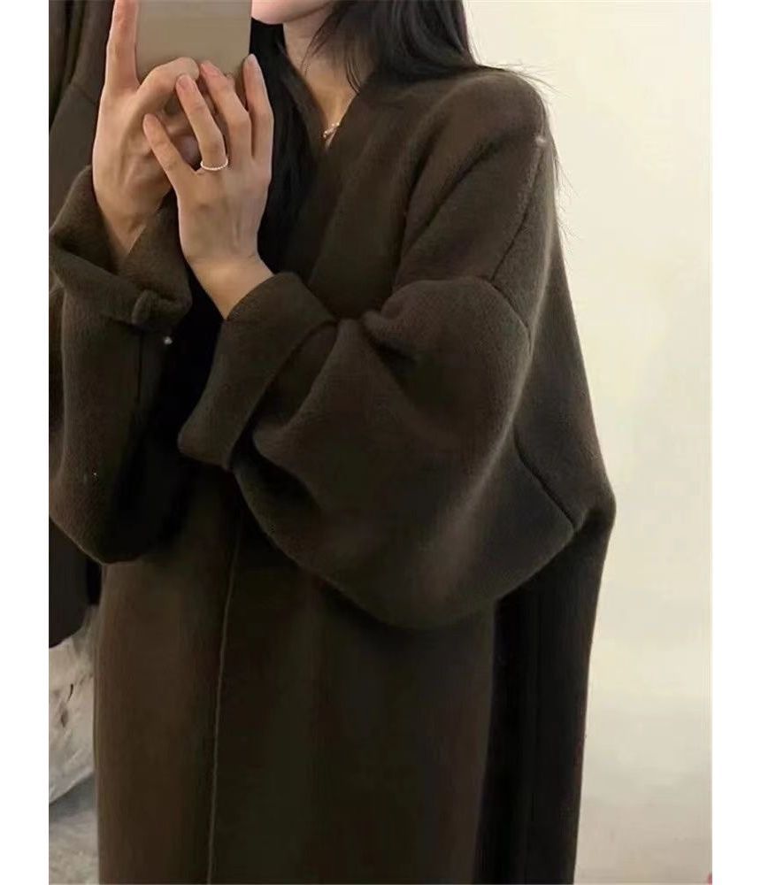 Open Front Oversized Long Cardigan