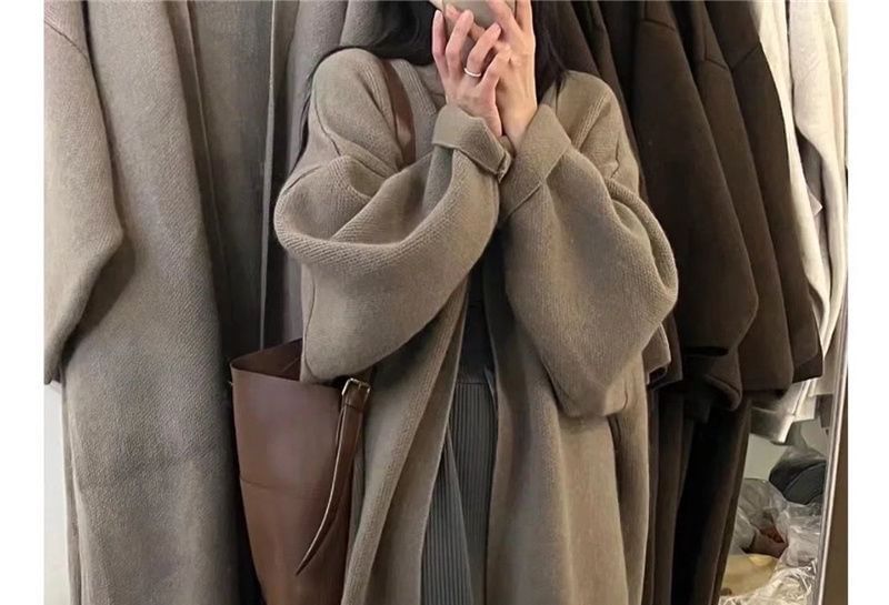 Open Front Oversized Long Cardigan