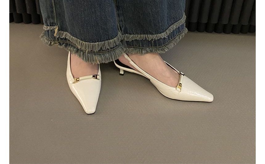Pointy High Heel Slingback Sandals - Classic
