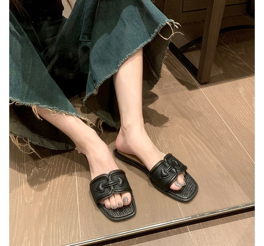 Buckled Slide Sandals - Minimal