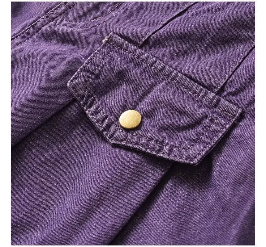 Elevated Rise Denim A-Line Mini Skirt