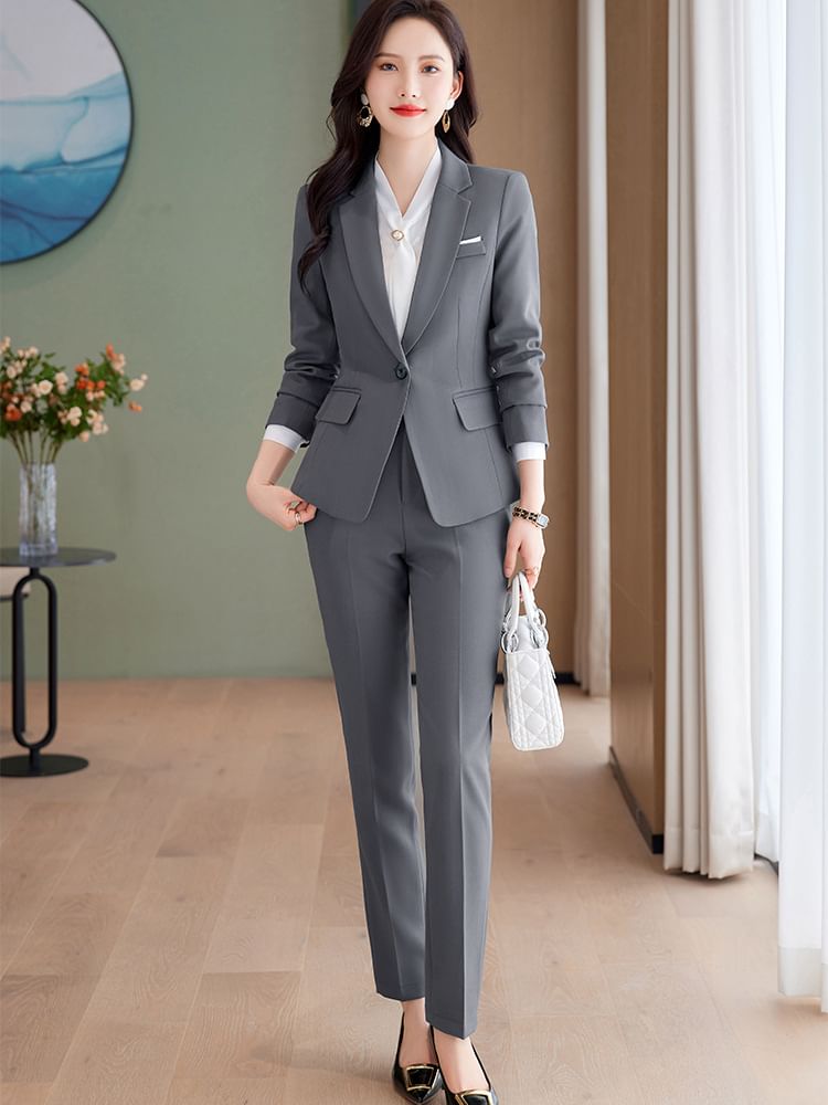 Versatile Blazer, Pencil Skirt, and Tapered Pants Ensemble
