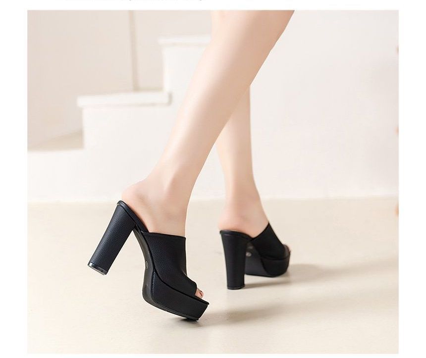 Chunky Platform Slide Sandals