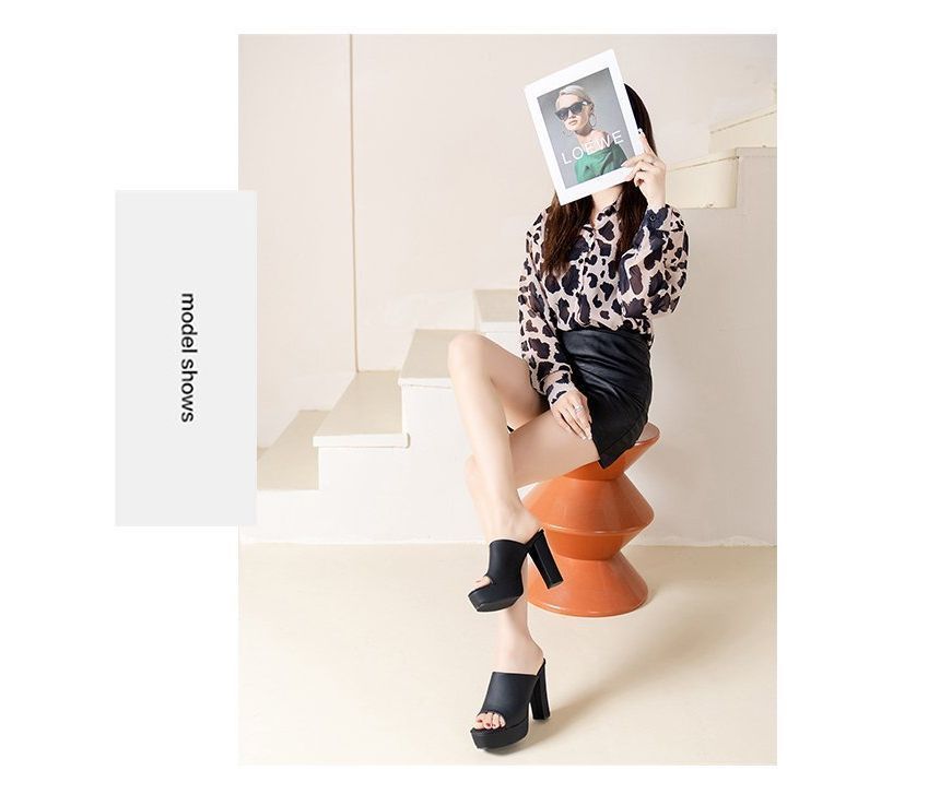 Chunky Platform Slide Sandals