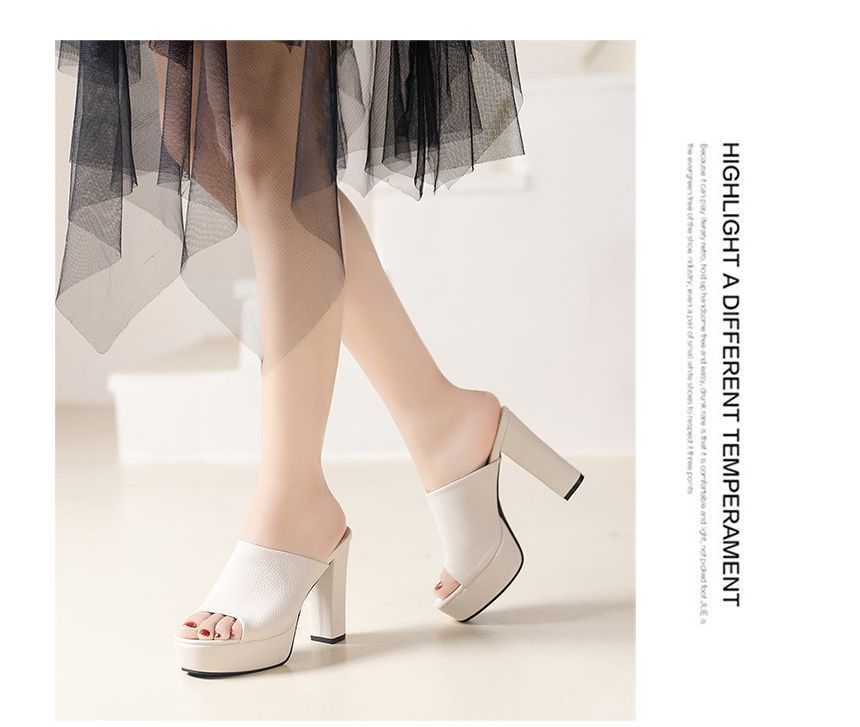 Chunky Platform Slide Sandals