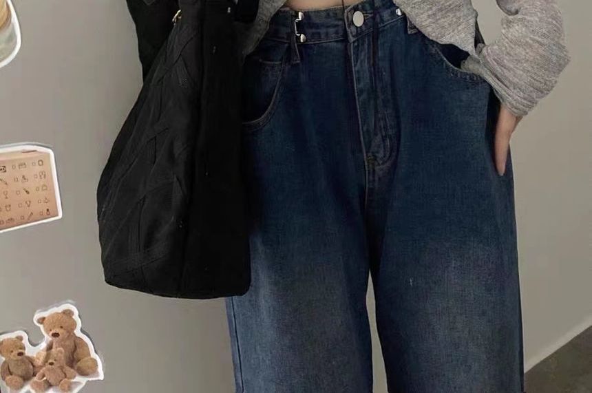 Lace-Up V-Neck Knit Top and Camisole Set