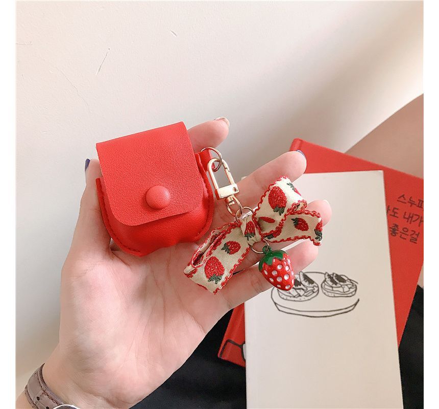 Strawberry Ribbon AirPods Earphone Case Skin
