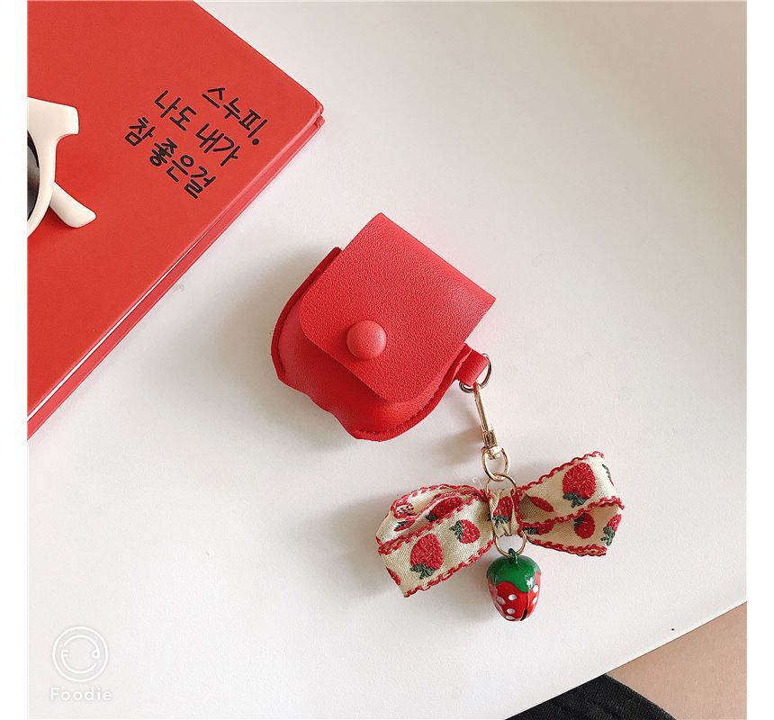Strawberry Ribbon AirPods Earphone Case Skin