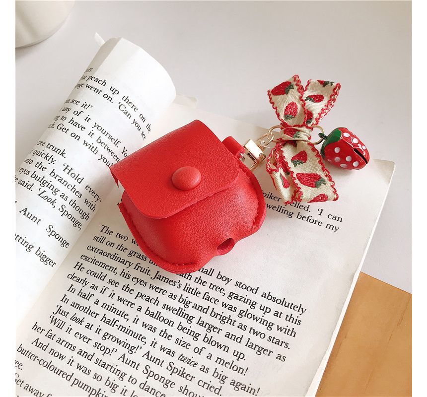 Strawberry Ribbon AirPods Earphone Case Skin