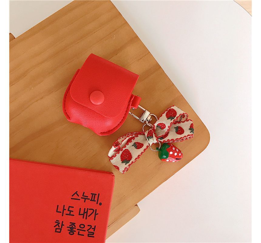 Strawberry Ribbon AirPods Earphone Case Skin