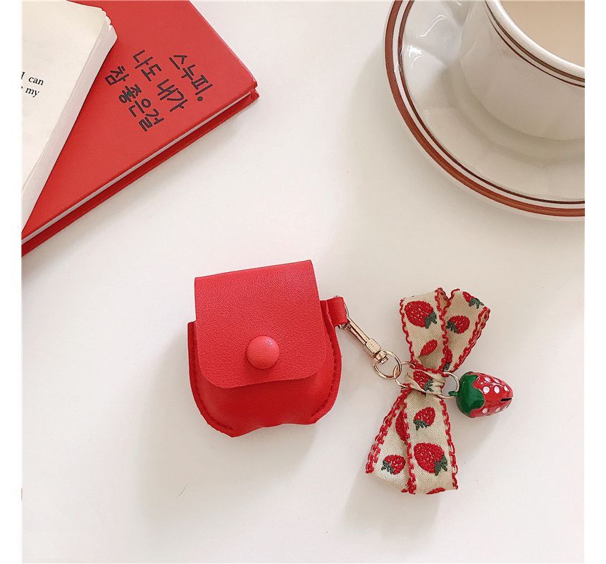 Strawberry Ribbon AirPods Earphone Case Skin