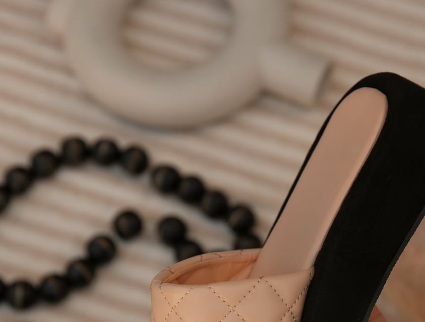 Faux Leather Platform Sandals