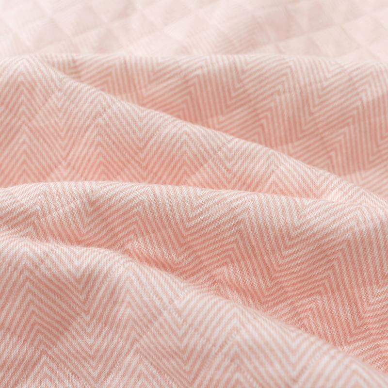 Couple Matching Pajama Set: Long-Sleeve Collared Zig Zag Quilted Button-Up Top + Pants (Various Designs)