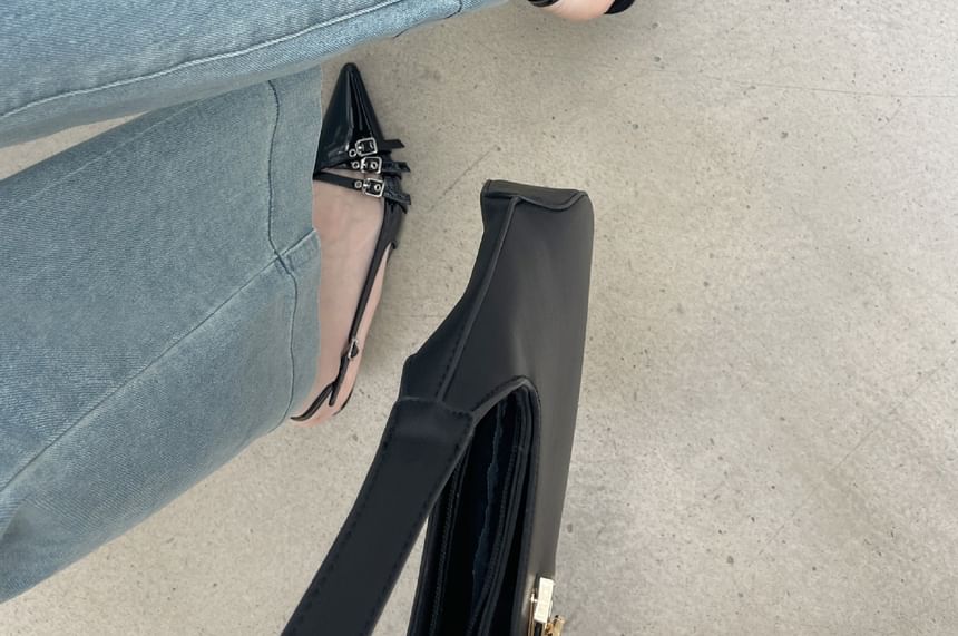 Pointed Kitten Heel Slingback Sandals