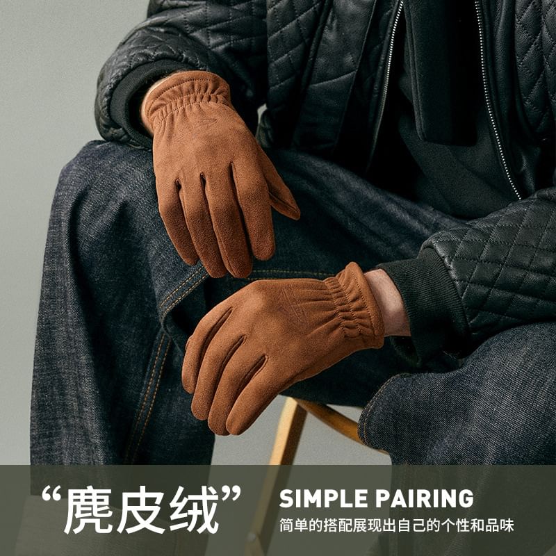 Faux Suede Touchscreen Gloves