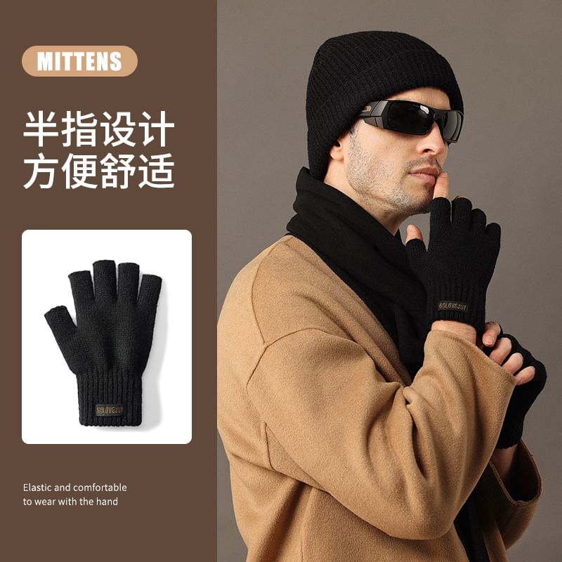 Fingerless Knit Gloves