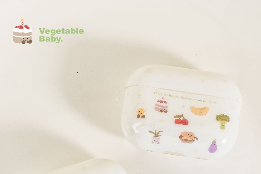 Food Smiley Face Print Airpods / ProEarphone Case